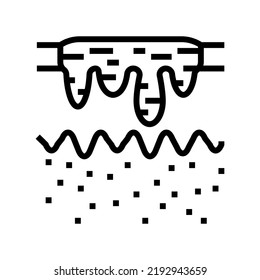 hyperpigmentation acne scar line icon vector. hyperpigmentation acne scar sign. isolated contour symbol black illustration