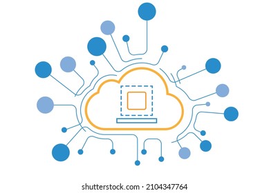 Hyperscale Cloud Icon Vector Design