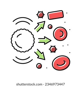 hypersensitivity blood color icon vector. hypersensitivity blood sign. isolated symbol illustration