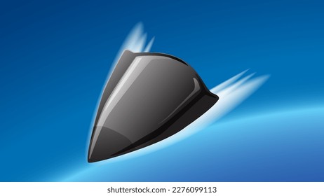 Hypersonic Glide Missile auf blauem Himmel Illustration