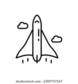 Hypersonic Transport icon in vector. Illustration