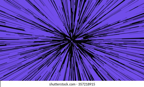 Hyperspace jump, Light Speed Up, Vector Illustration.