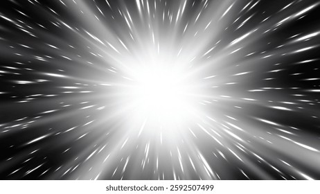 Hyperspace Jump Motion Blur Background. Abstract Star Explosion