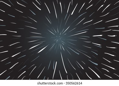 Hyperspace. Traveling in space. Abstract Vector Background