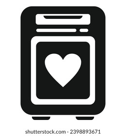Hypertension defibrillator icon simple vector. Portable device. Pacemaker first aid