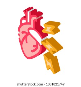 vector de enfermedades hipertensivas. signo de hipertensión isométrica. ilustración de símbolo aislado de color