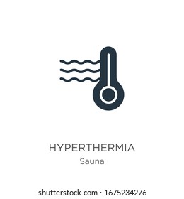 Hyperthermia icon vector. Trendy flat hyperthermia icon from sauna collection isolated on white background. Vector illustration can be used for web and mobile graphic design, logo, eps10