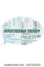 Hyperthermia Therapy word cloud. Wordcloud made with text only.