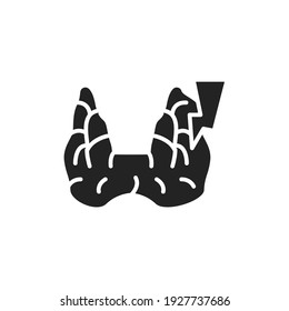 Hyperthyroidism doctor color line icon. Isolated vector element. Outline pictogram for web page, mobile app, promo