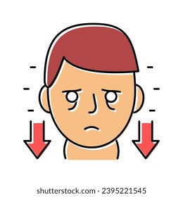 vectores de ícono de color de endocrinología hipertiroidismo. signo endocrinológico hipertiroidismo. ilustración de símbolo aislado