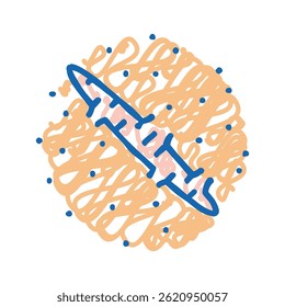 hypertrophic scar doodle icon sketch vector. hypertrophic scar sign. isolated symbol illustration