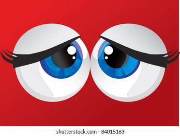 hypertrophied, huge balls bulging eyes