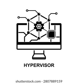 Hypervisor icon isolated on background vector illustration.