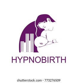 Hypnobirth logo design vector