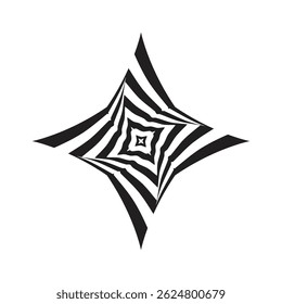 Hypnosis black and white shape art graphic