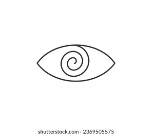 Hypnosis, eye, spiral icon. Vector illustration.