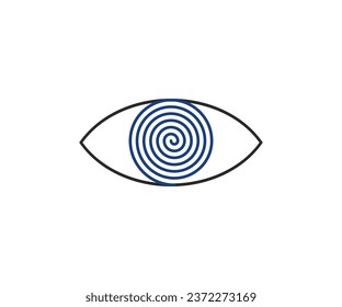 Hypnosis, eye, spiral icon. Vector illustration.