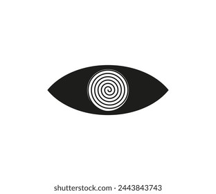 Hypnosis, eye, spiral icon. Vector illustration.