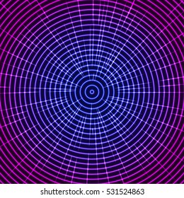 Hypnosis glow neon circles. Hyper speed teleport. Abstract background. Vector illustration. Vector illustration