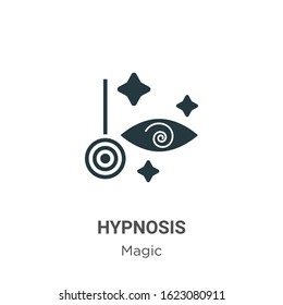 Hypnosis glyph icon vector on white background. Flat vector hypnosis icon symbol sign from modern magic collection for mobile concept and web apps design.
