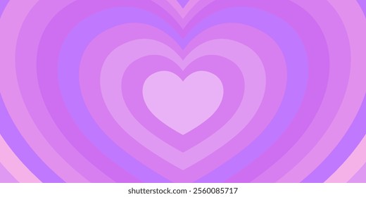 Hypnosis heart tunnel for banner, card design background. Design for Valentine's day