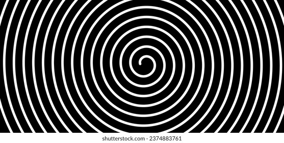 Hypnosis, hypnotic spiral line pattern. Circles patroon. Volute, spiral. Circle tunnel element. Psychedelic optical illusion. Concentric lines. Radial, spiral rays or sound wave. Circular, rotating.