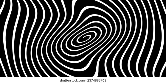 Hypnosis, hypnotic spiral line pattern. Circles patroon. Volute, spiral. Circle tunnel element. Psychedelic optical illusion. Concentric lines concept. Radial, spiral rays, wave. Circular, rotating.