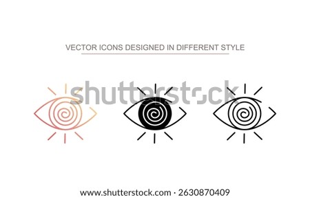 Hypnosis icon design with white background stock illustration