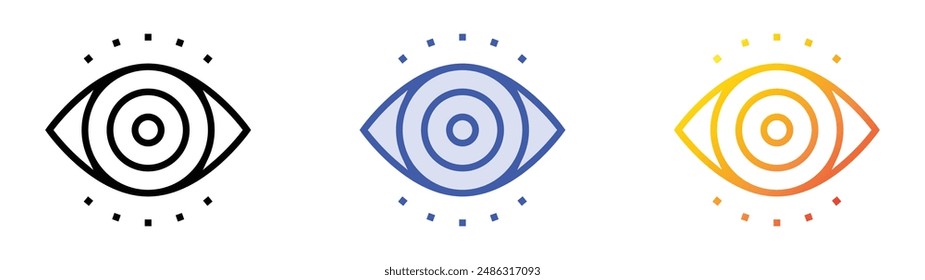 hypnosis icon. Linear, Blue Fill and Gradient Style Design Isolated On White Background