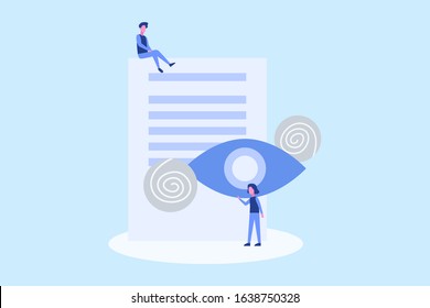 Hypnosis illustration concept for web landing page template, banner, flyer and presentation