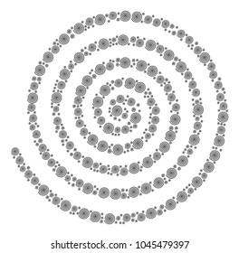 Hypnosis illustration organized in the collection of hypnosis design elements. Vector iconized composition created with simple items.