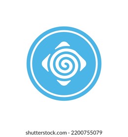 Hypnosis Logo Template, Hypnotic Spiral Icon, Hypnotherapy Symbol Vector