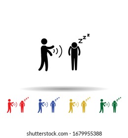 Hypnosis man multi color icon. Simple glyph, flat vector of hero icons for ui and ux, website or mobile application