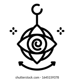 Hypnose-Bewegungs-Symbol. Umriss-Hypnose-Bewegungs-Vektorillustration-Symbol für Webdesign einzeln auf weißem Hintergrund