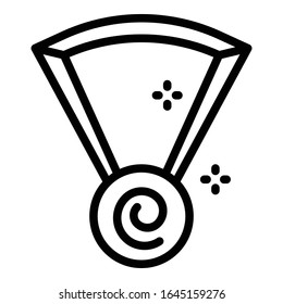 Hypnosis necklace icon. Outline hypnosis necklace vector icon for web design isolated on white background