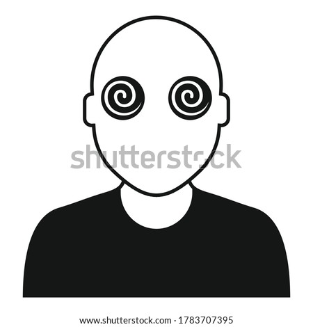 Hypnosis pacient eyes icon. Simple illustration of hypnosis pacient eyes vector icon for web design isolated on white background