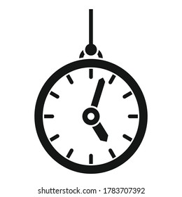 Hypnosis pendulum clock icon. Simple illustration of hypnosis pendulum clock vector icon for web design isolated on white background