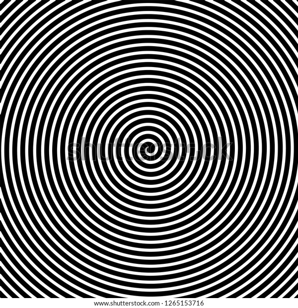 Hypnosis Spiral Black White Pattern Stock Vector (Royalty Free) 1265153716