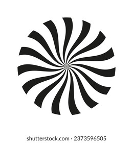 Hypnosis Spiral, hypnosis concept, unconscious, chaos, extra sensory perception, psyche, stress, tension, optical illusion. On a white background. Vector illustration