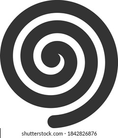 Hypnosis spiral icon on a white background. Isolated hypnosis spiral symbol with flat style.