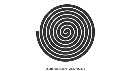 Hypnosis spiral icon on a white background. Isolated hypnosis spiral symbol with flat style.