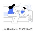 Hypnosis therapy isolated cartoon vector illustrations. Therapist puts the patient into hypnosis, personal couching, psychologist consulting session, psychological help vector cartoon.