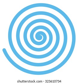 Hypnosis vector icon. Style is flat symbol, blue color, rounded angles, white background.