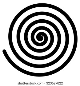 Hypnosis vector icon. Style is flat symbol, black color, rounded angles, white background.