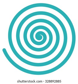 Hypnosis vector icon. Style is flat symbol, cyan color, rounded angles, white background.