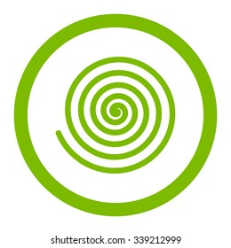 Hypnosis vector icon. Style is flat rounded symbol, eco green color, rounded angles, white background.
