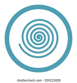 Hypnosis vector icon. Style is flat rounded symbol, cyan color, rounded angles, white background.