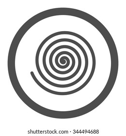 Hypnosis vector icon. Style is flat rounded symbol, gray color, rounded angles, white background.