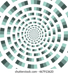 hypnotic abstract spiral background in vector