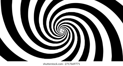 Fundo abstrato preto e branco hipnótico espiral para design, arte, apresentações e fundo abtrack criativo Marketing.modern 